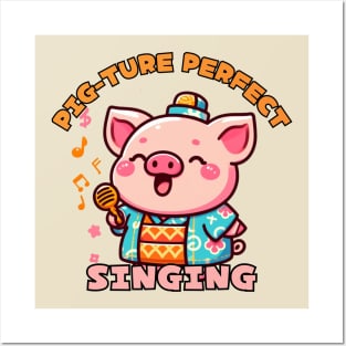 Singing pig Posters and Art